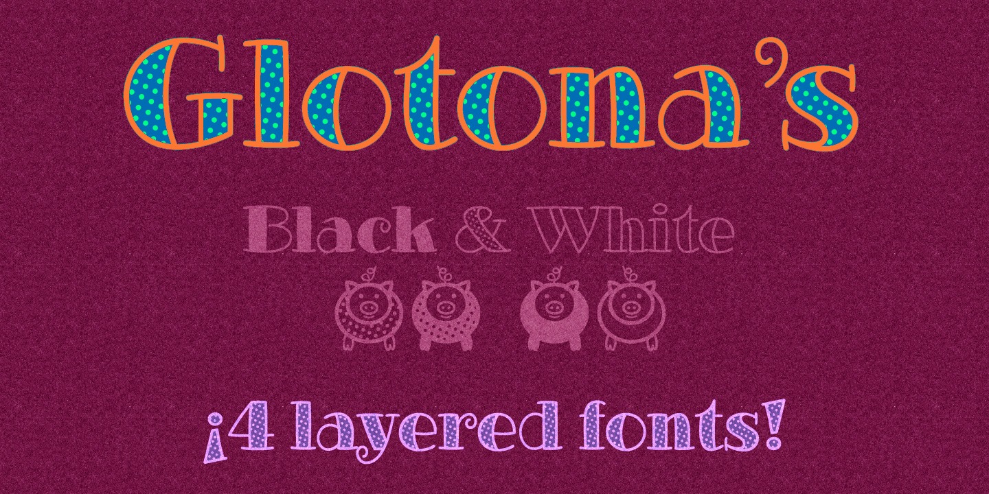 Пример шрифта Glotona Black Dot